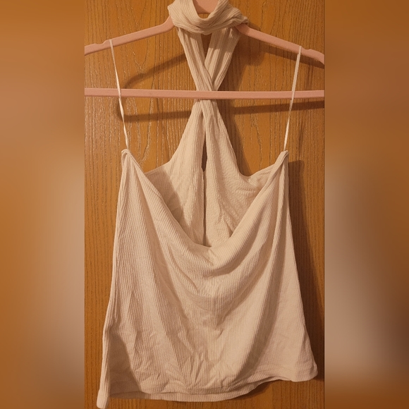 HEARTLOOM Twist Neckline Tana Halter in Ecru - Picture 7 of 7